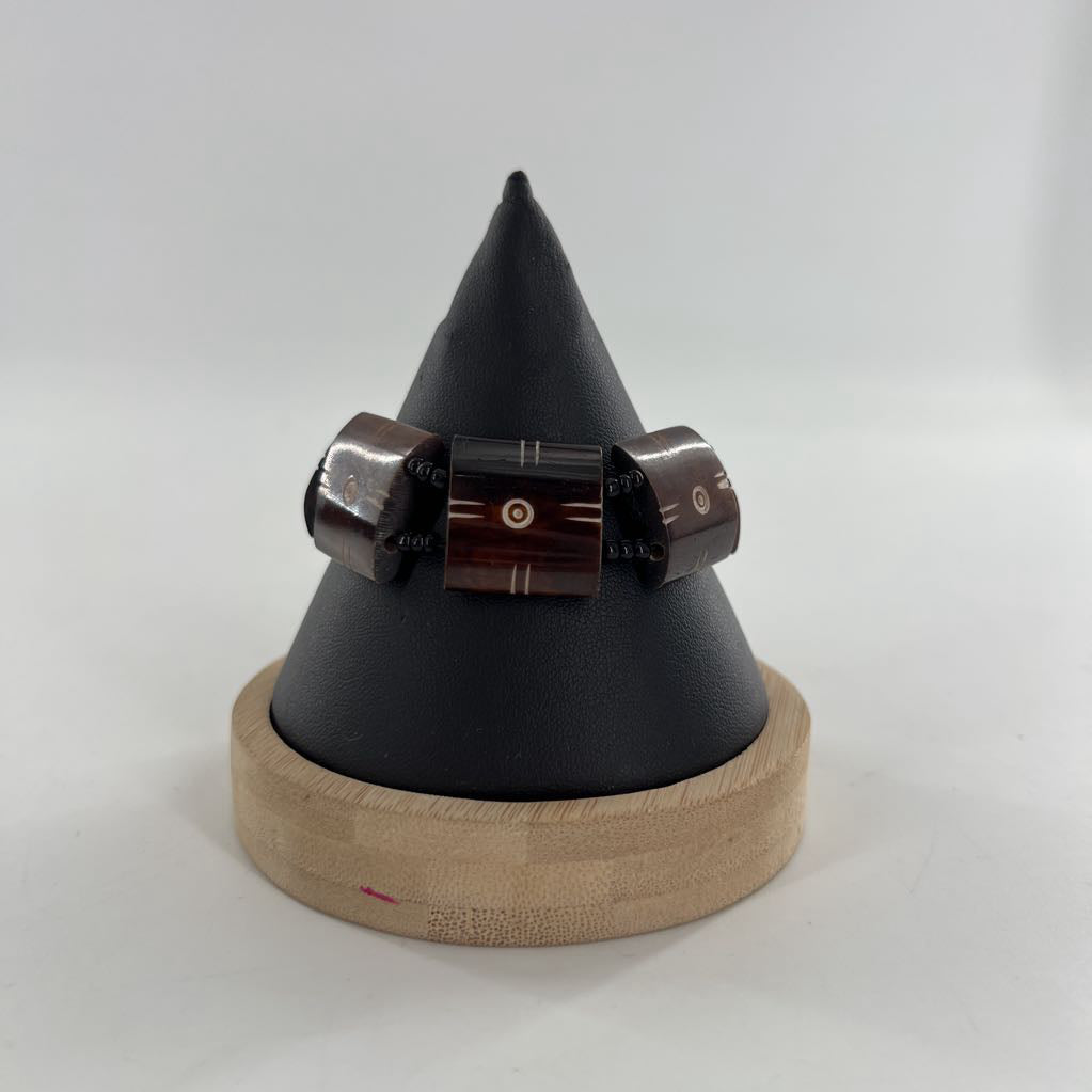 wood bead stretch bracelet