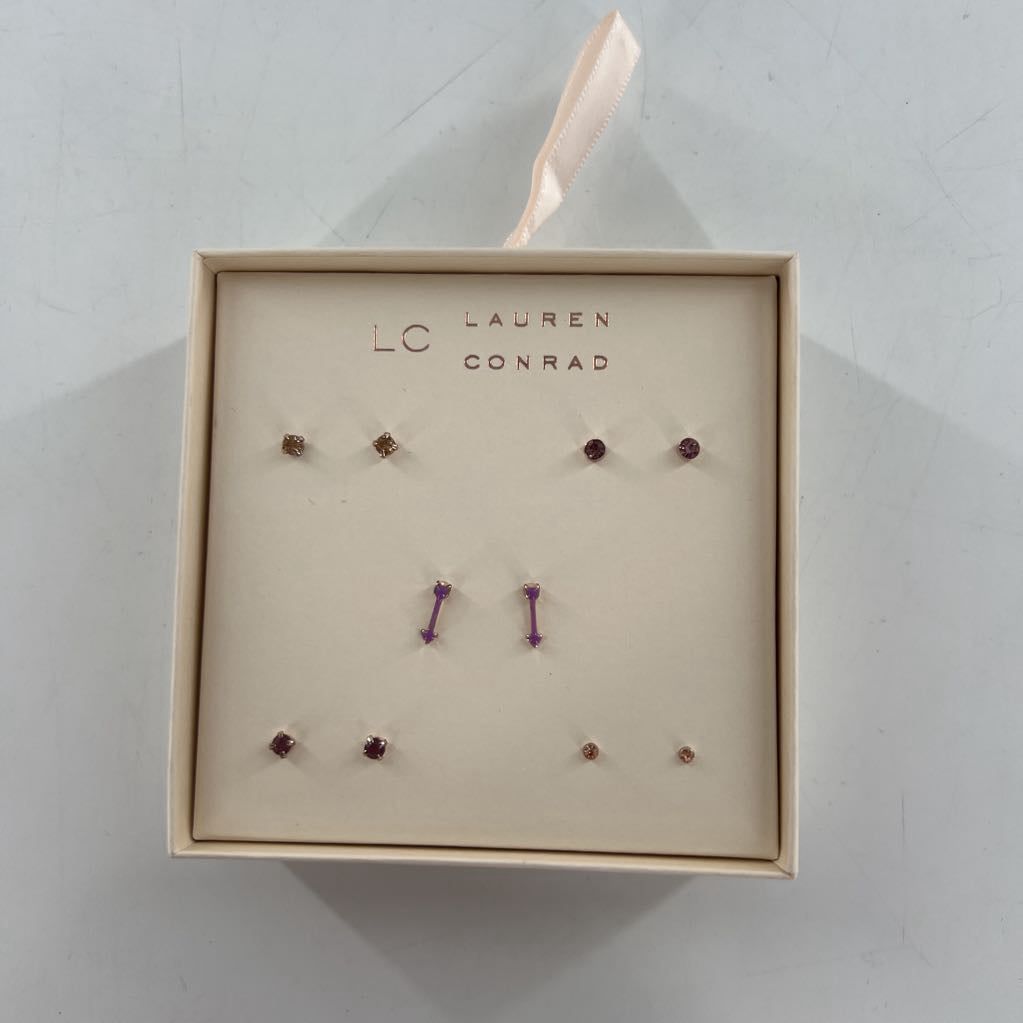 5 pr stud earring set