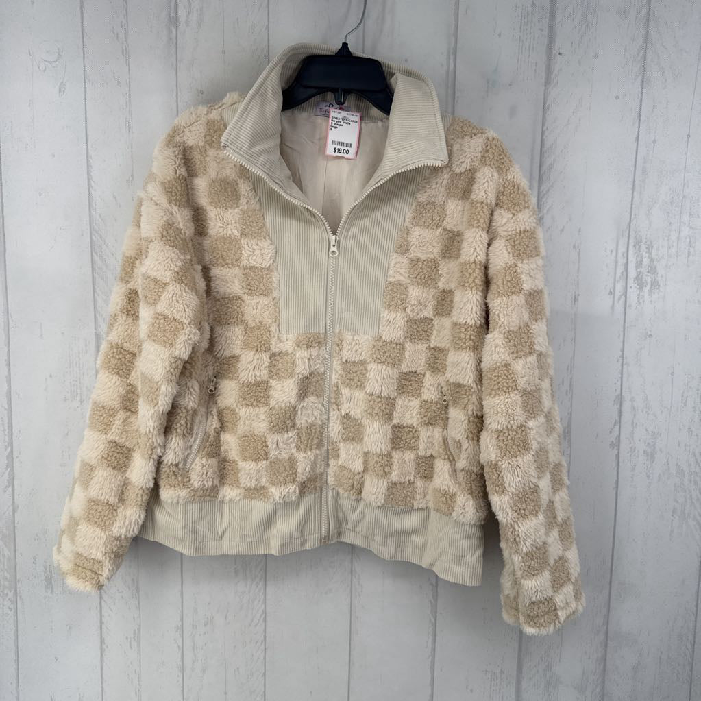 S sherpa checkered pullover