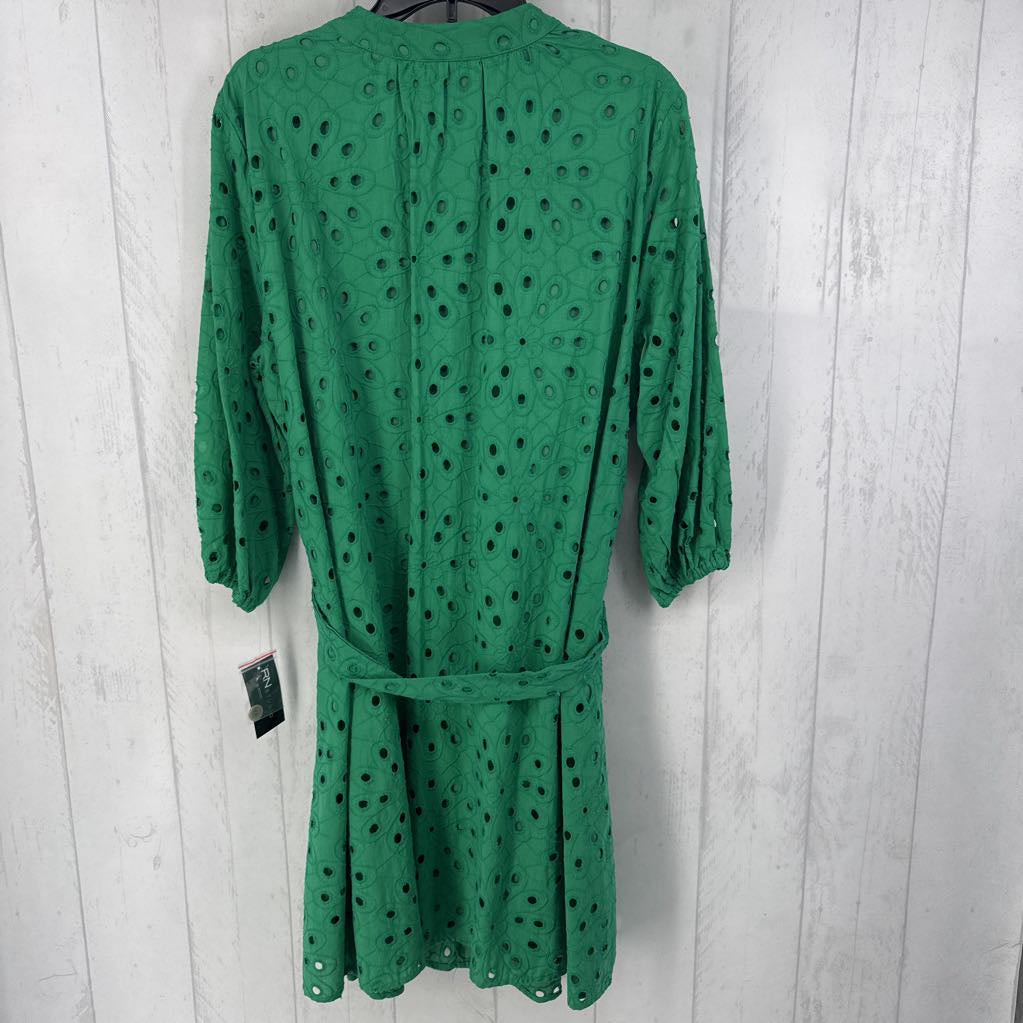 R99 1X eyelet belted l/s dress