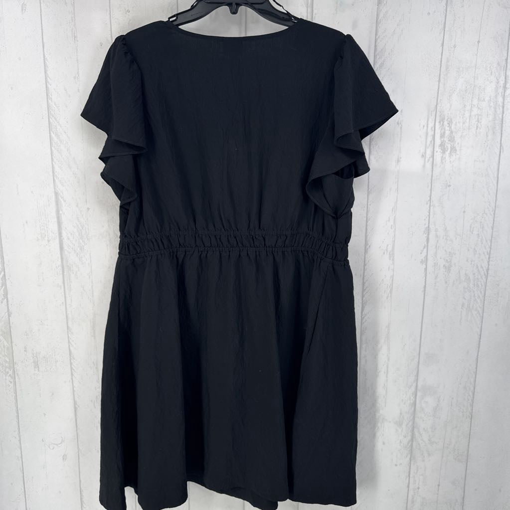 XXL v-neck smocked waist s/s dress