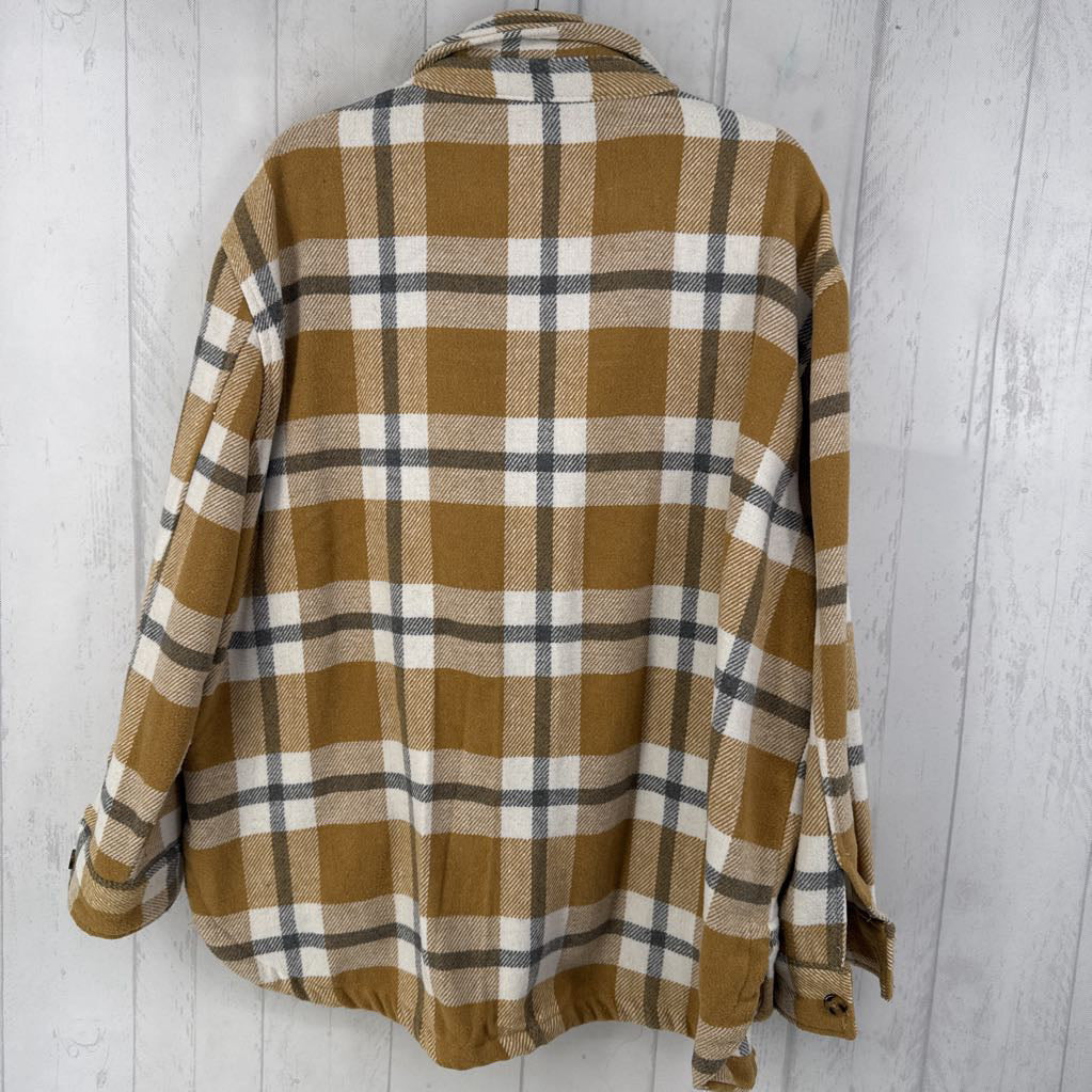 XXL fleece plaid shacket