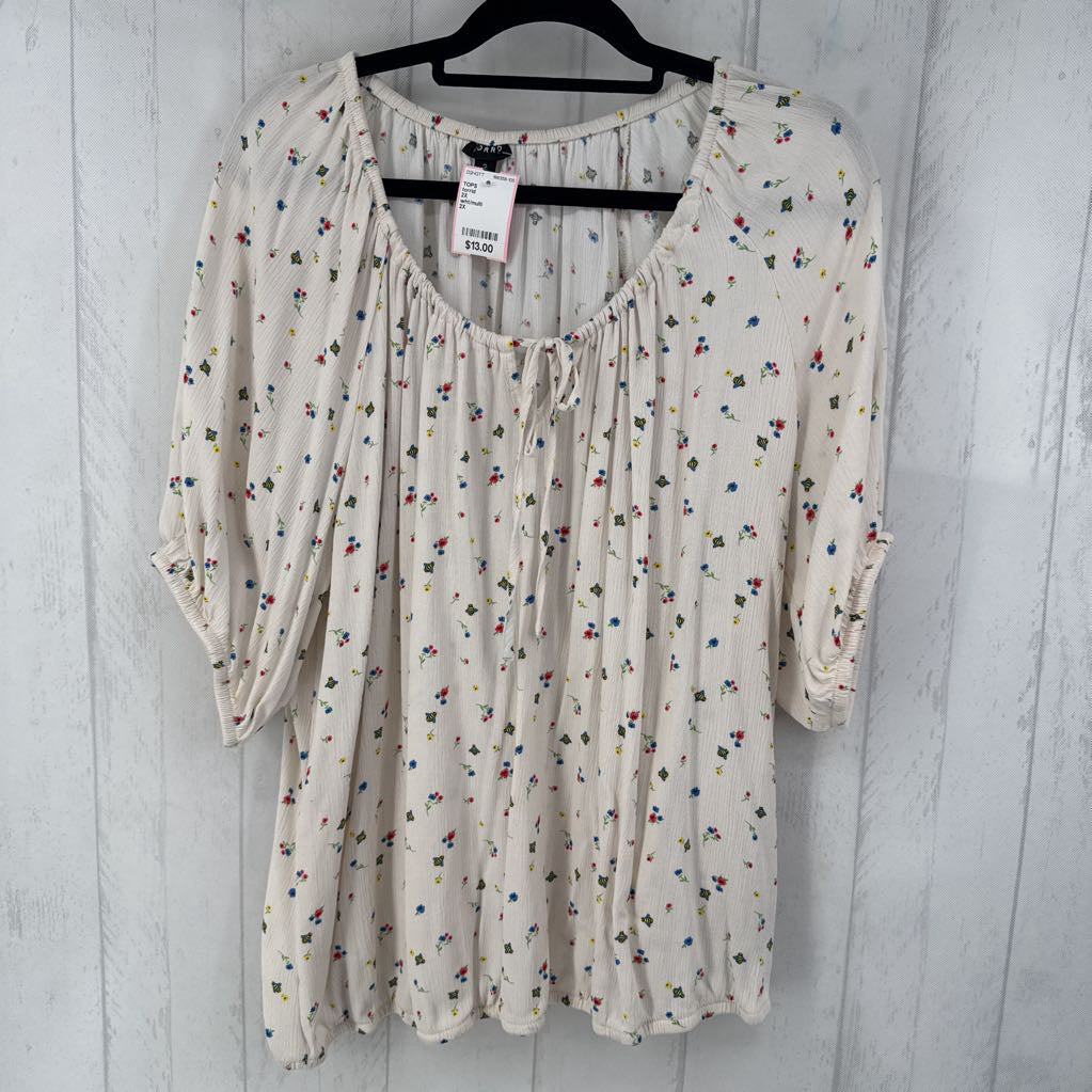 2X flo/bumbletopbee print s/s top