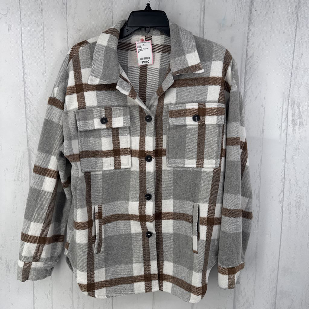 S plaid shacket