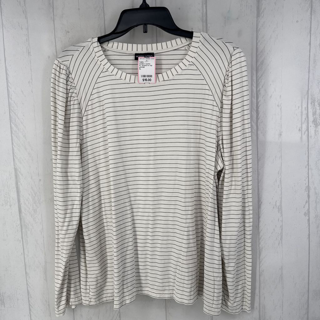 XL striped l/s top