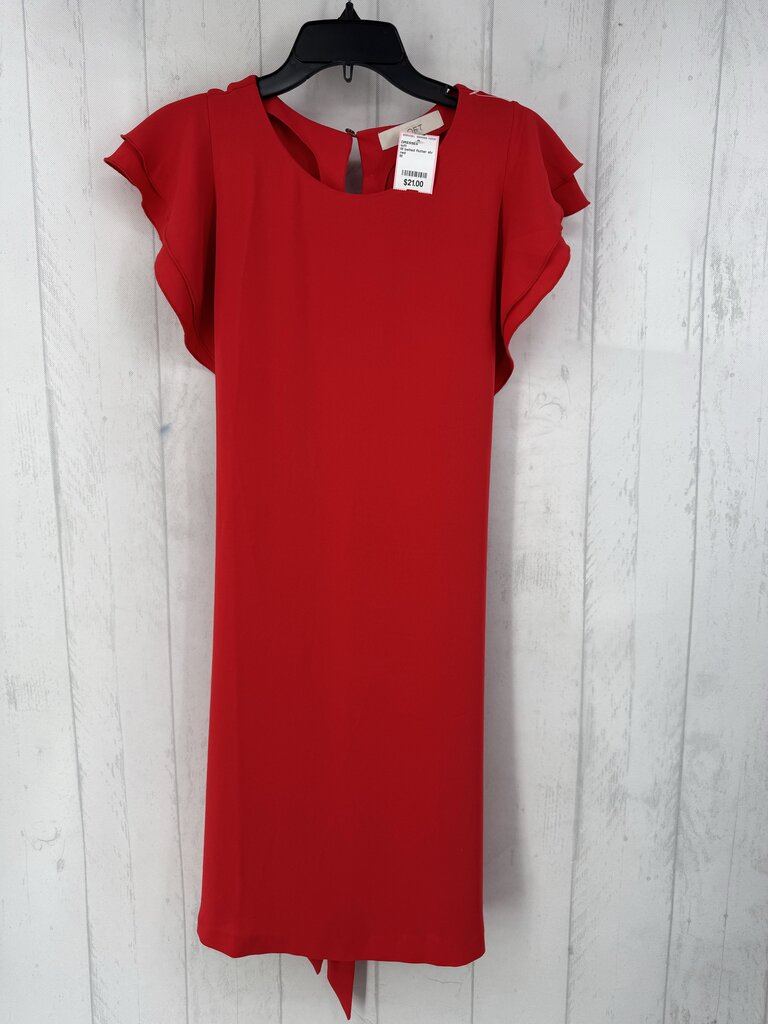 M belted flutter slv dress