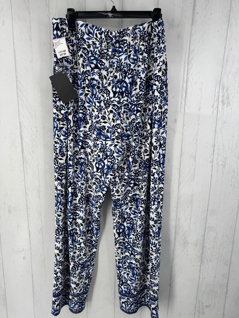 R42 2X flo print wide leg pant