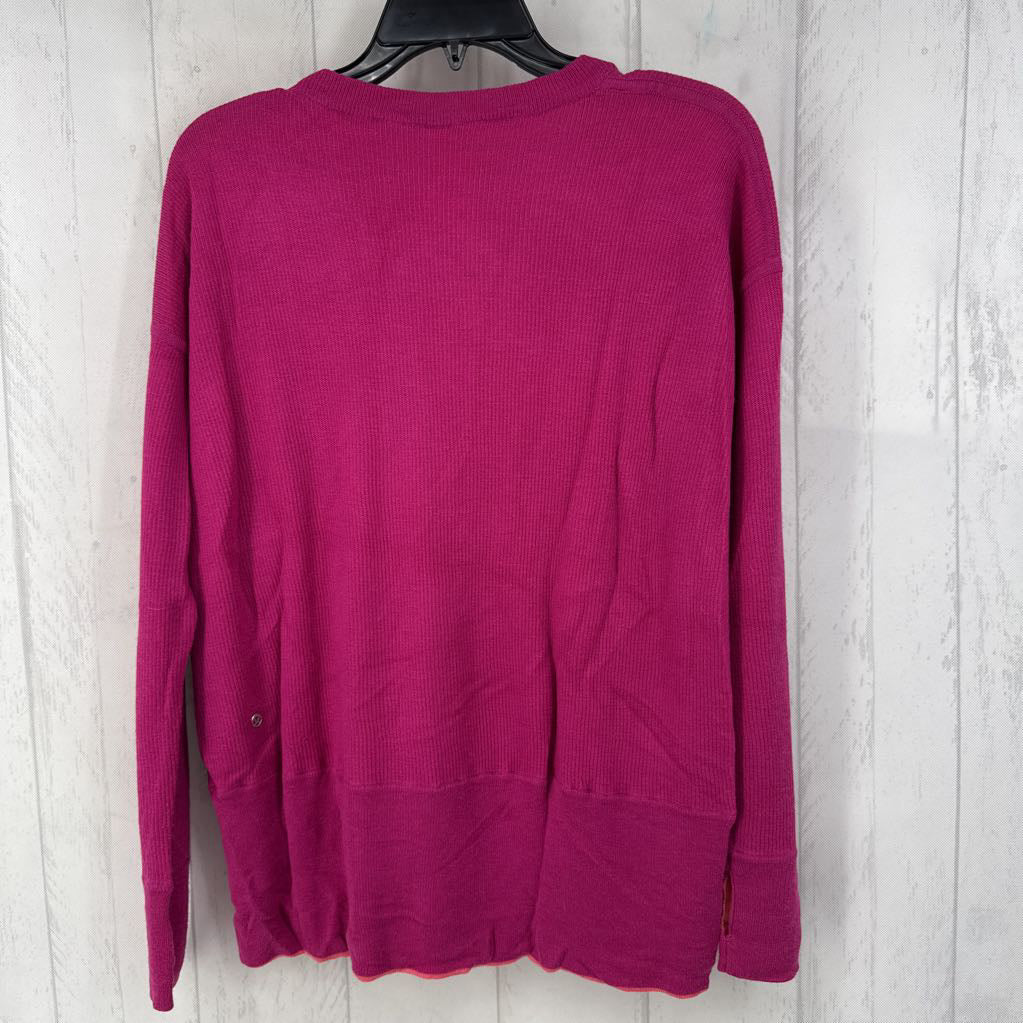 6 ribbed hi-lo l/s top