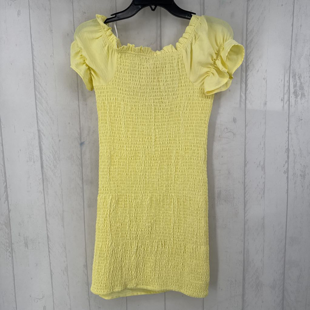 M smocked tie front s/s dress