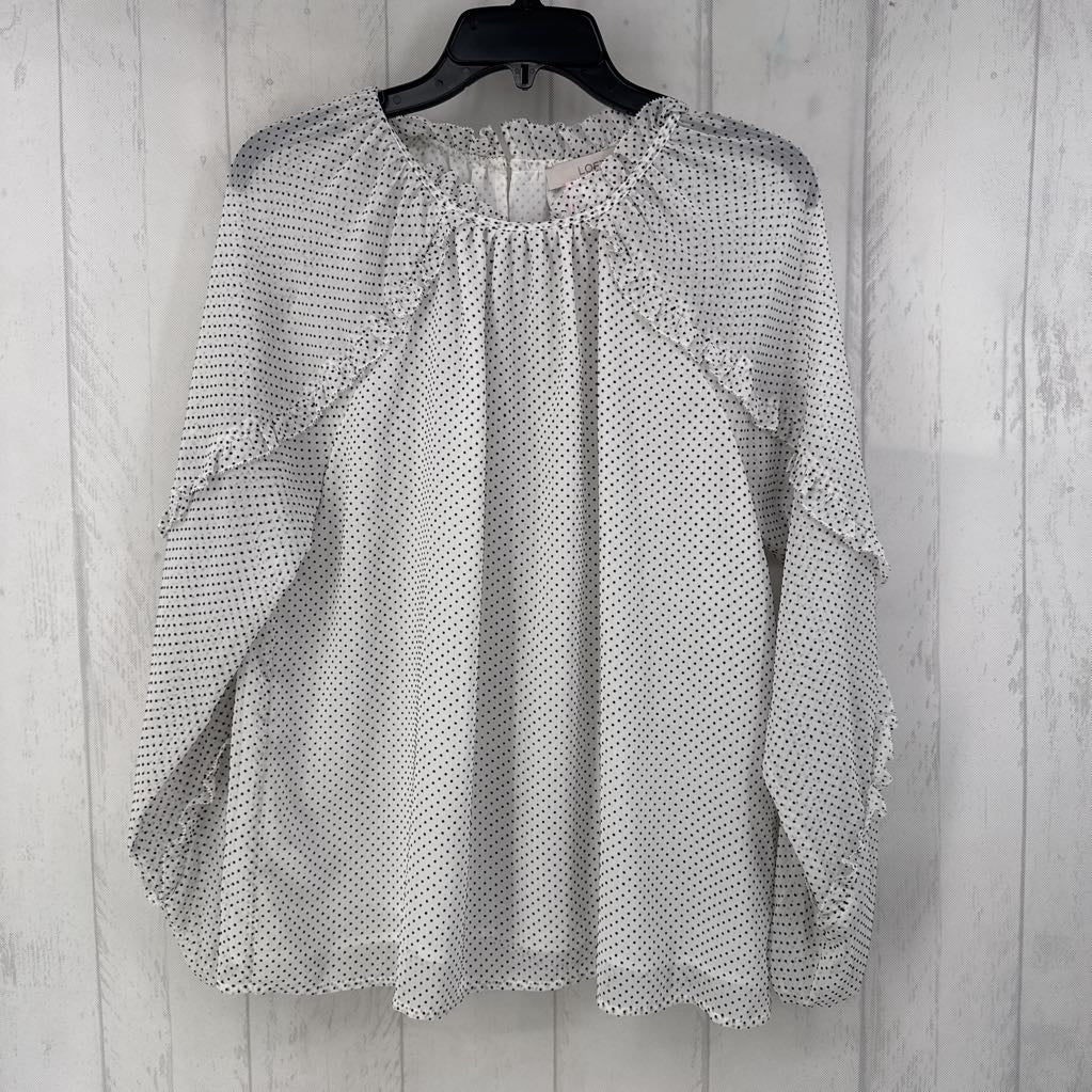 M polka dot l/s top