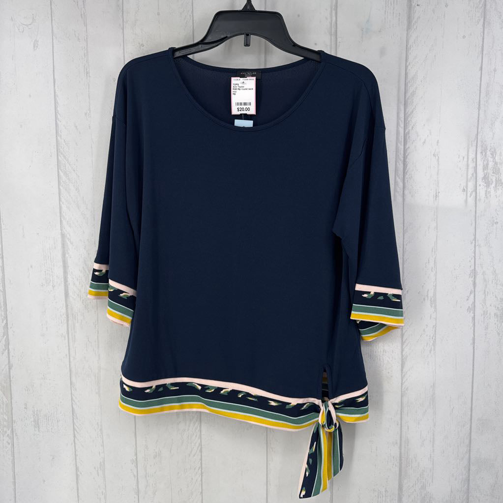 R65 Mp round neck elbow slv top