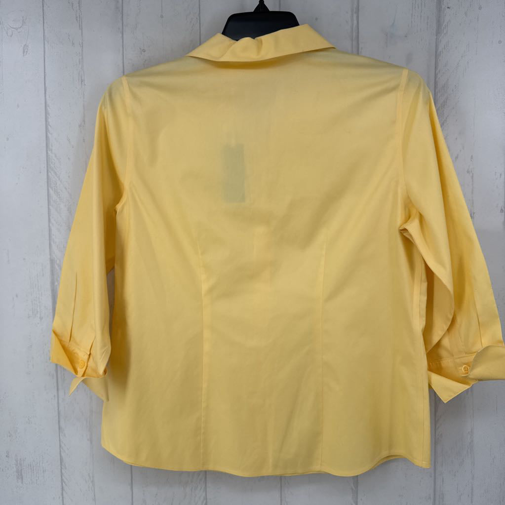 R75 M button down 3/4 slv top