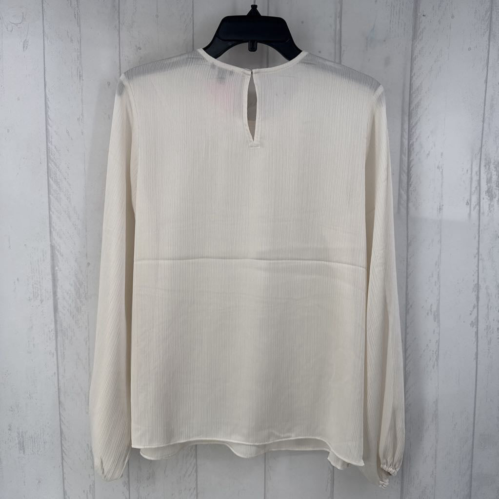 L crinkle fabric l/s top