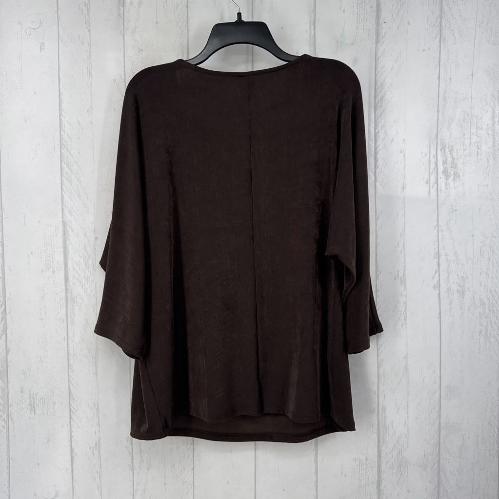 L dolman slv ruched detailing top