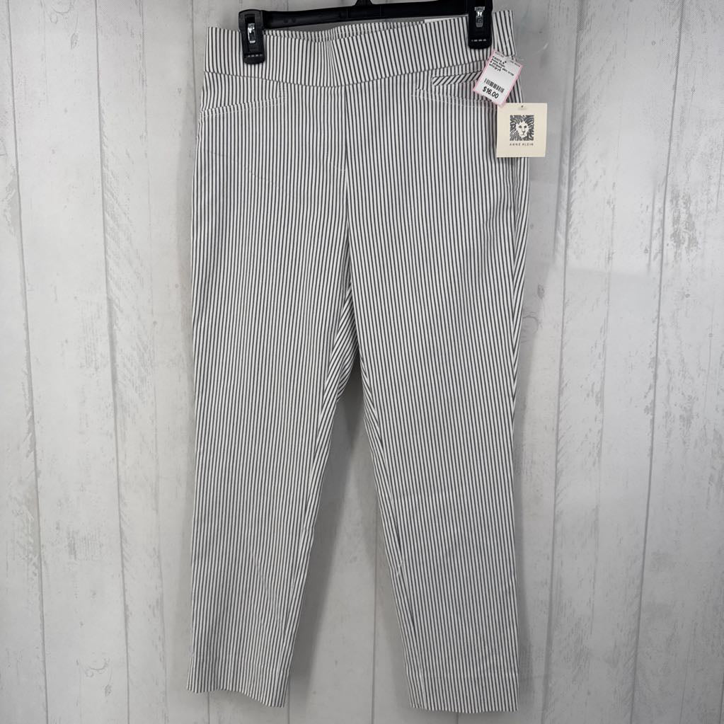 6 striped slim crop pant