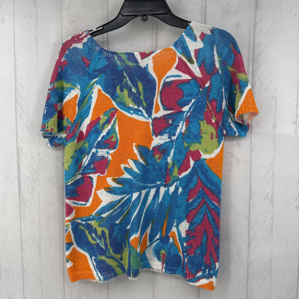 M floral knit s/s top