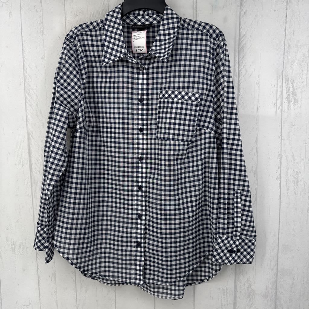 R30 14 plaid button down l/s top