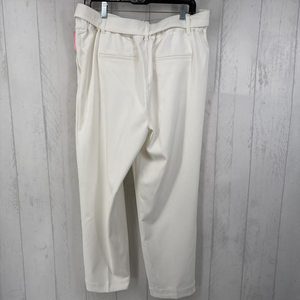 L belted slim leg pant
