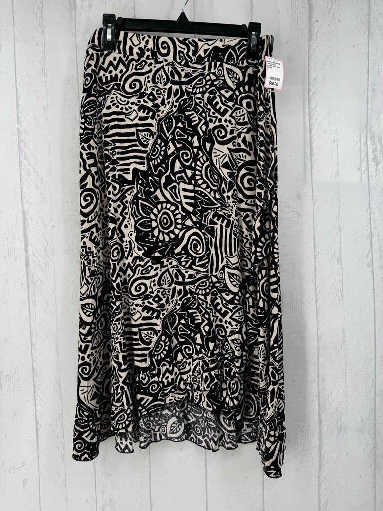 L print maxi skirt