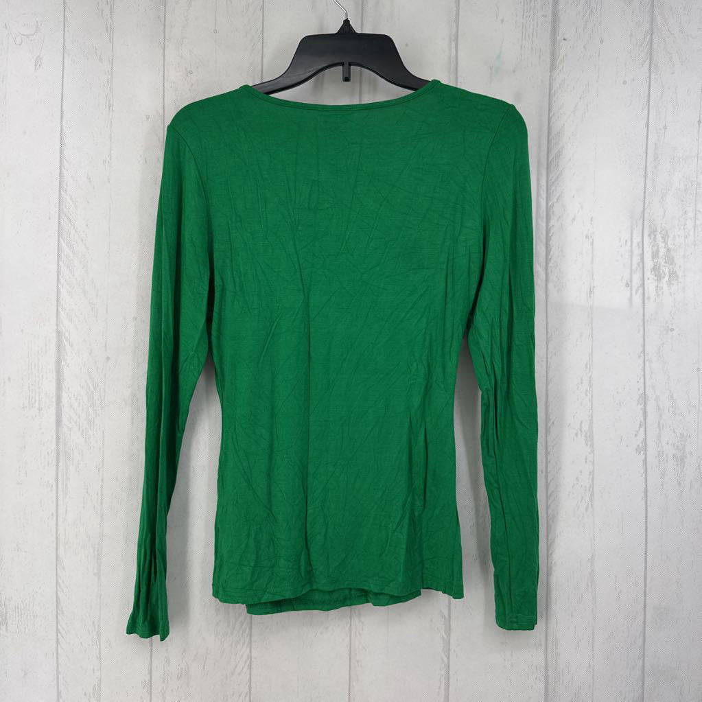 S asymetrical neckline l/s tee