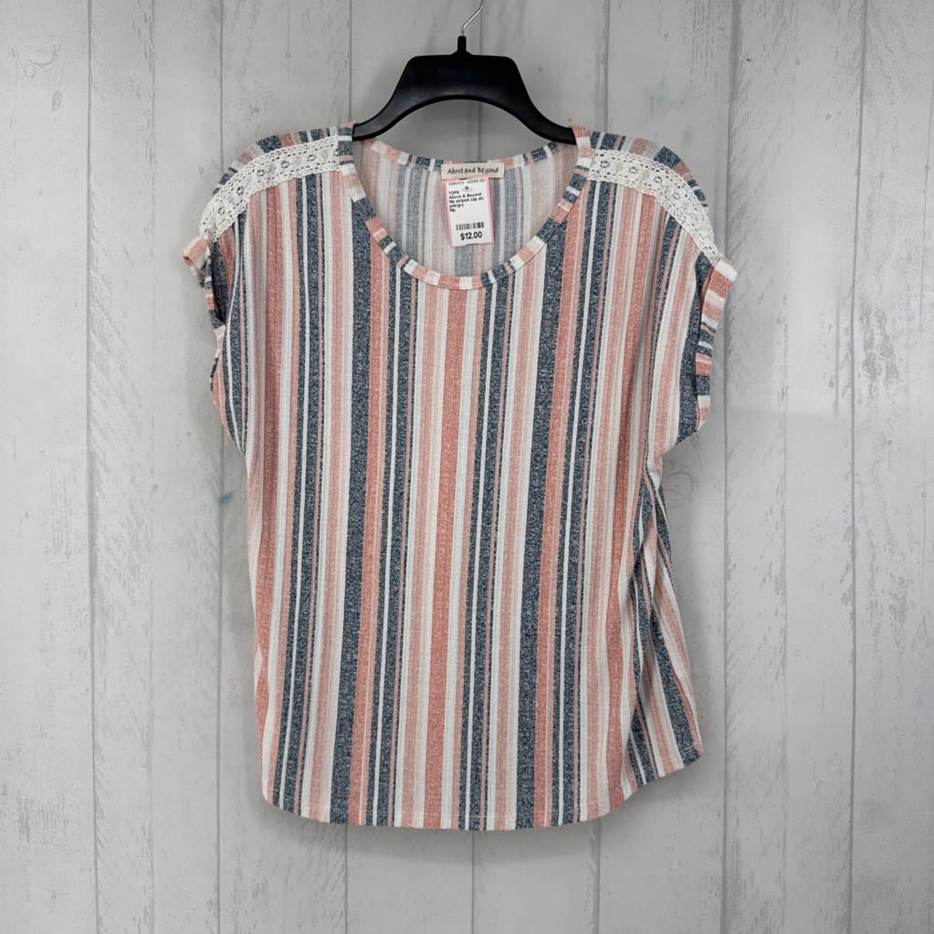 Mp striped cap slv top