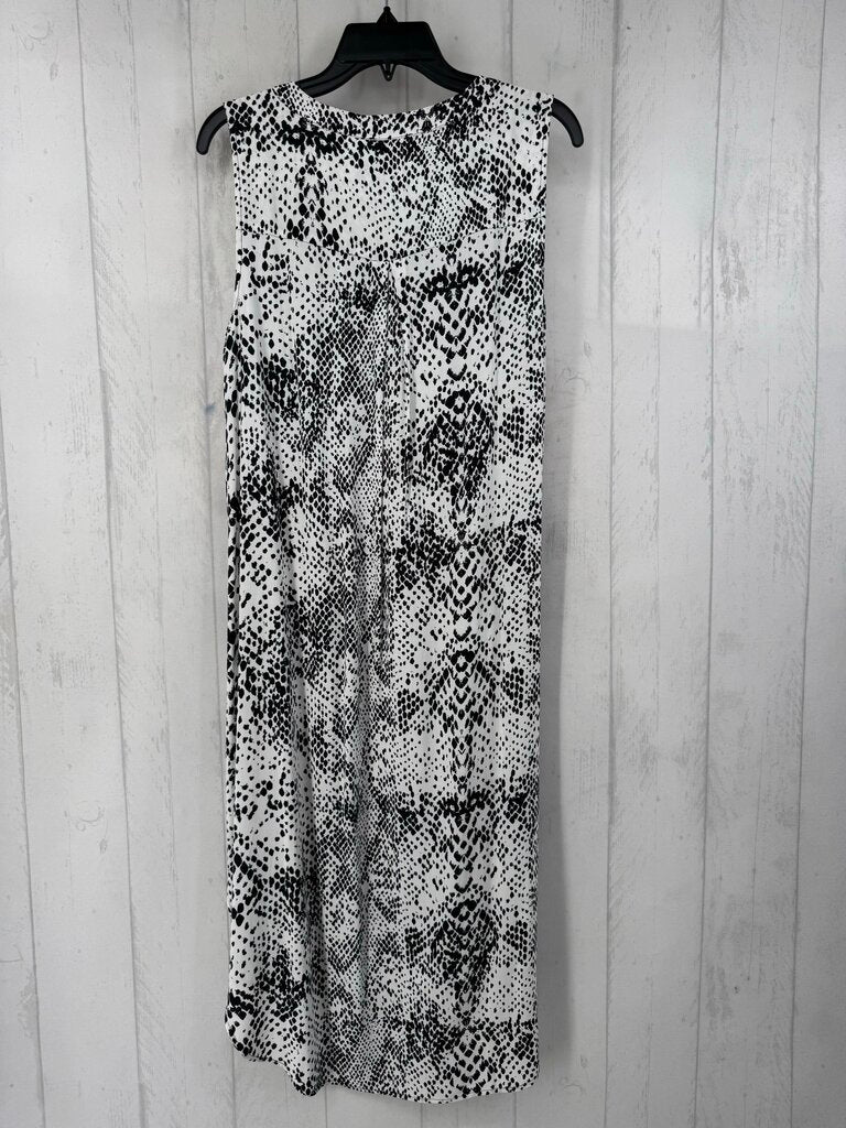 L slvls v-neck print hi-low dress