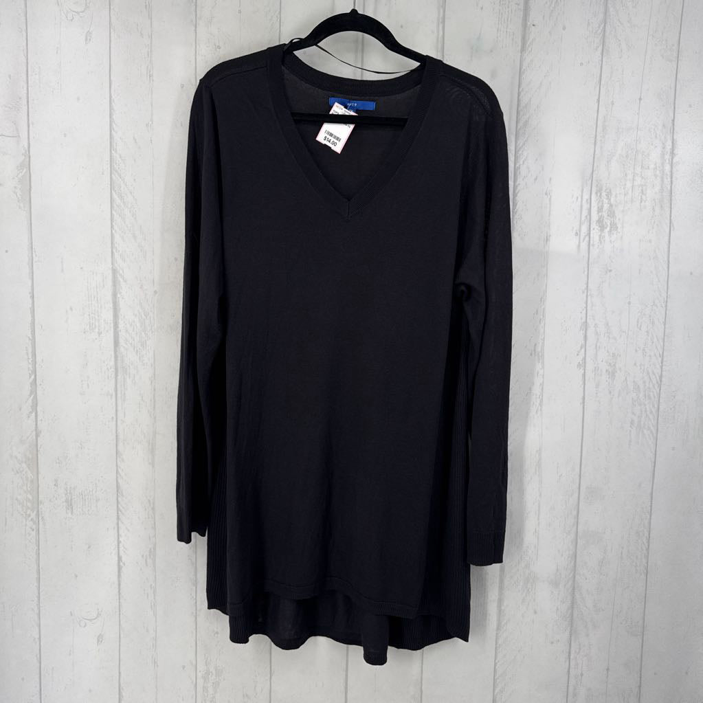 XXL v-neck hi-lo l/s tunic