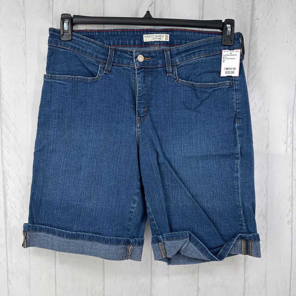 16 cuffed denim shorts