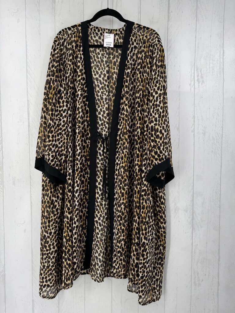 6X animal print cover up