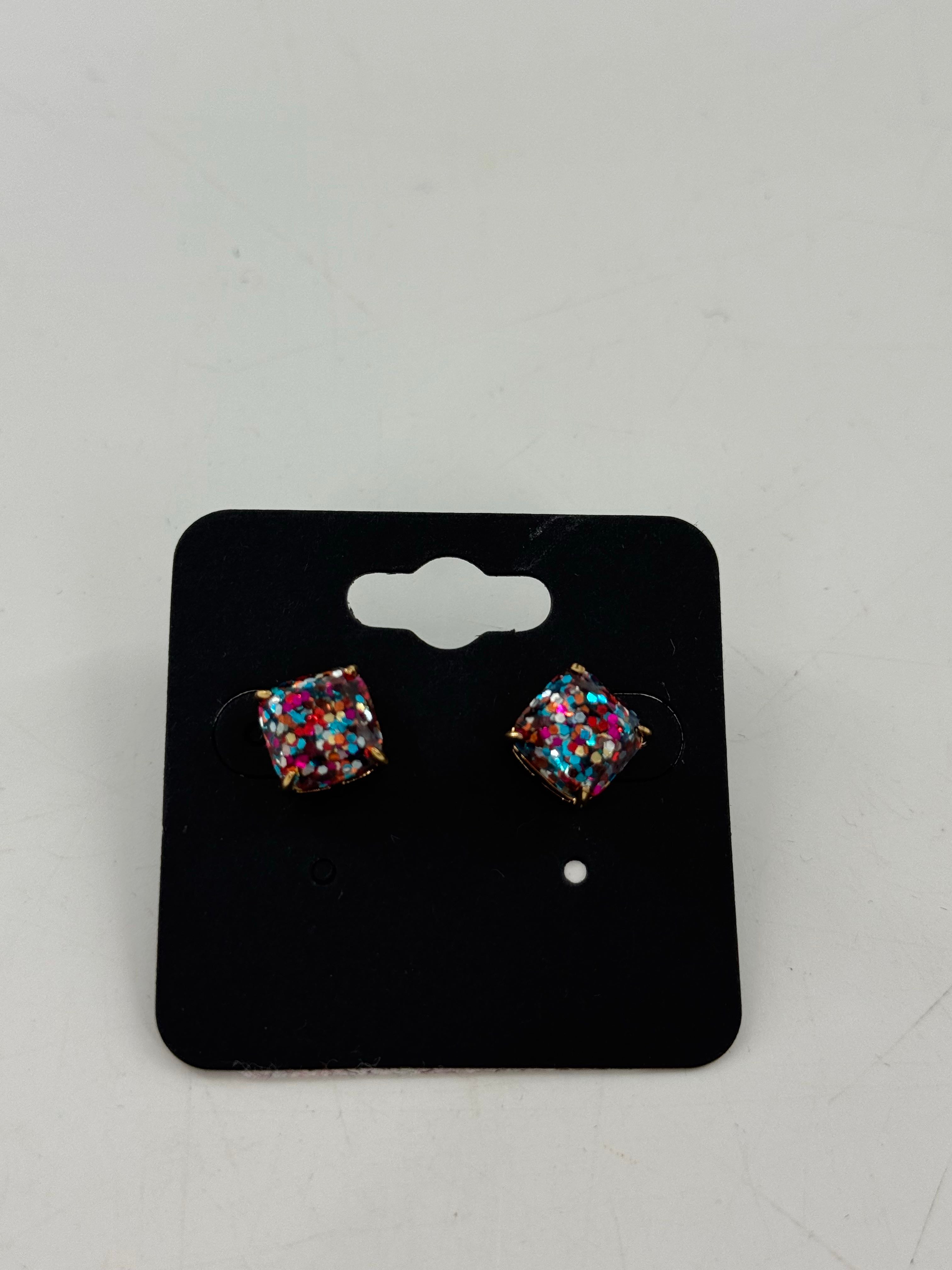 glitter stud earrings