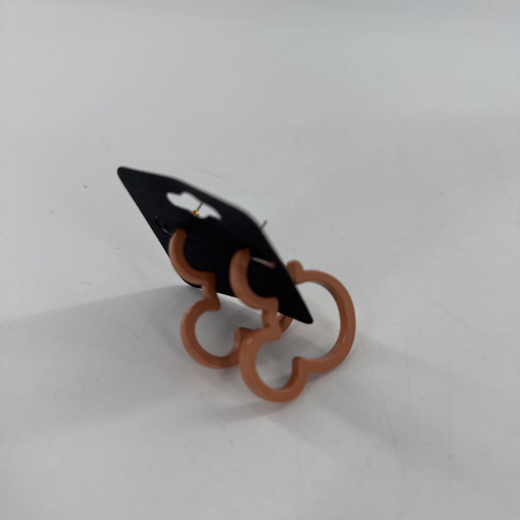 enamel mickey mouse hoop earrings