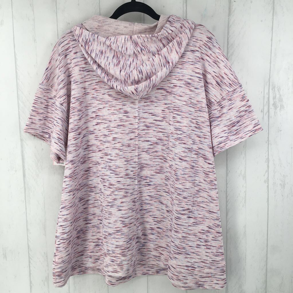 18/20 marled hooded s/s sweatshirt