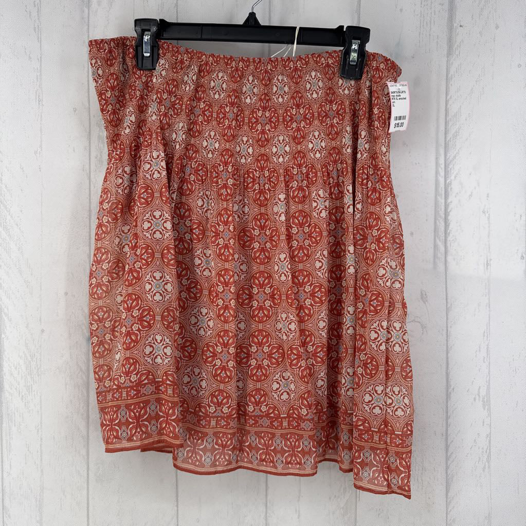 R78 XL smocked knee length skirt