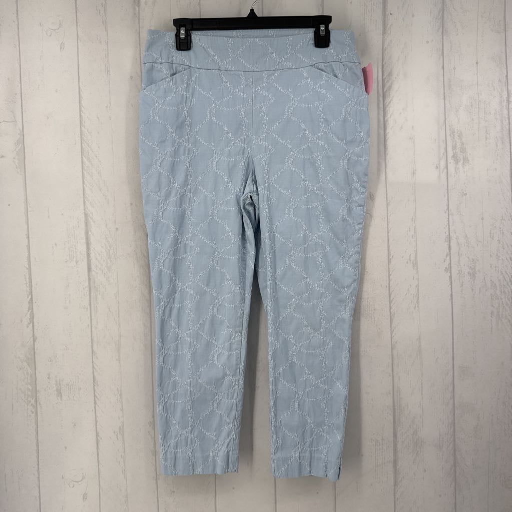 L pull-on embroidered crop pant