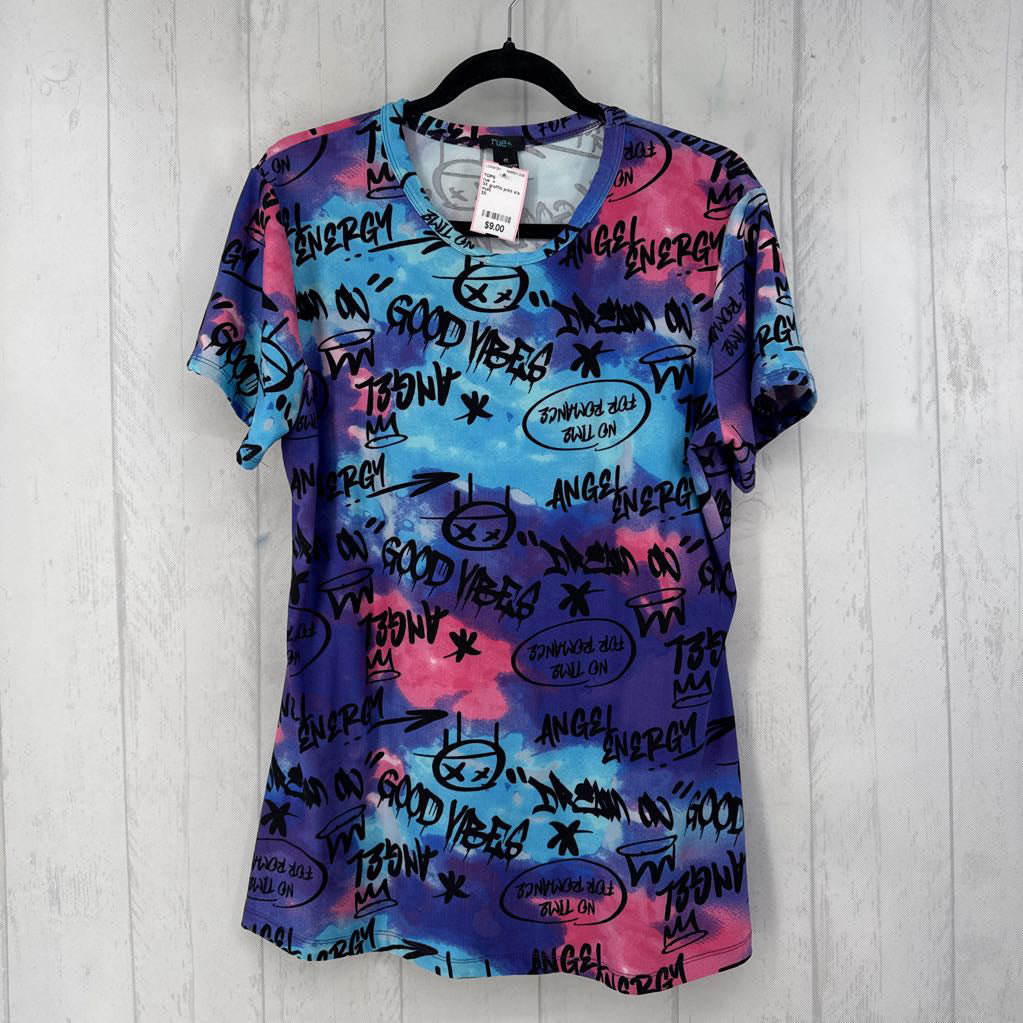 3X graffiti print s/s tee