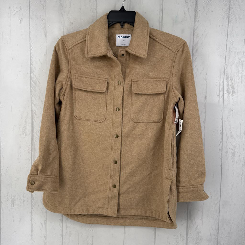 XS l/s button shacket