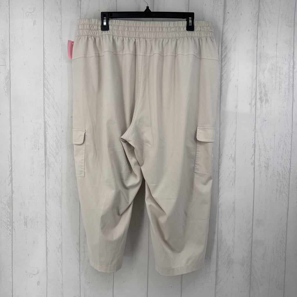 1X pull-on twill capris
