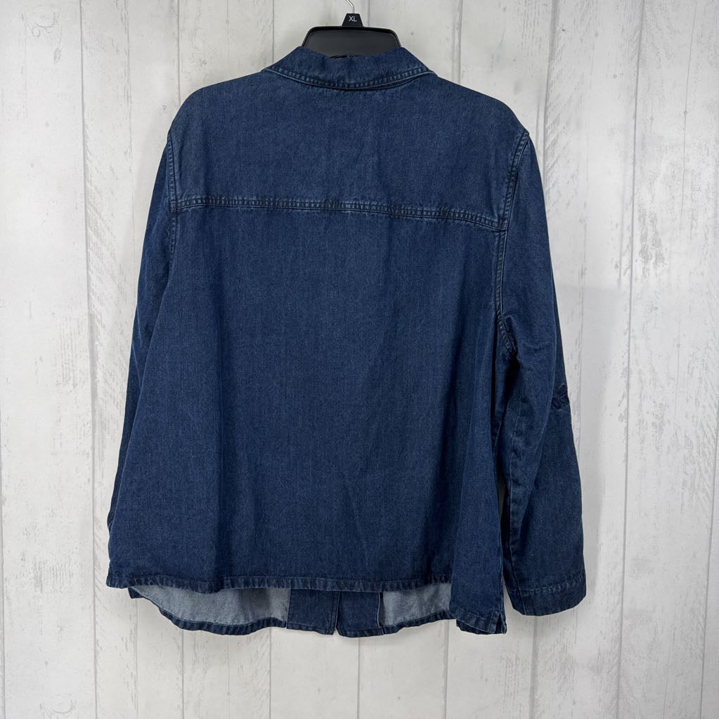 1X embroidered denim jacket