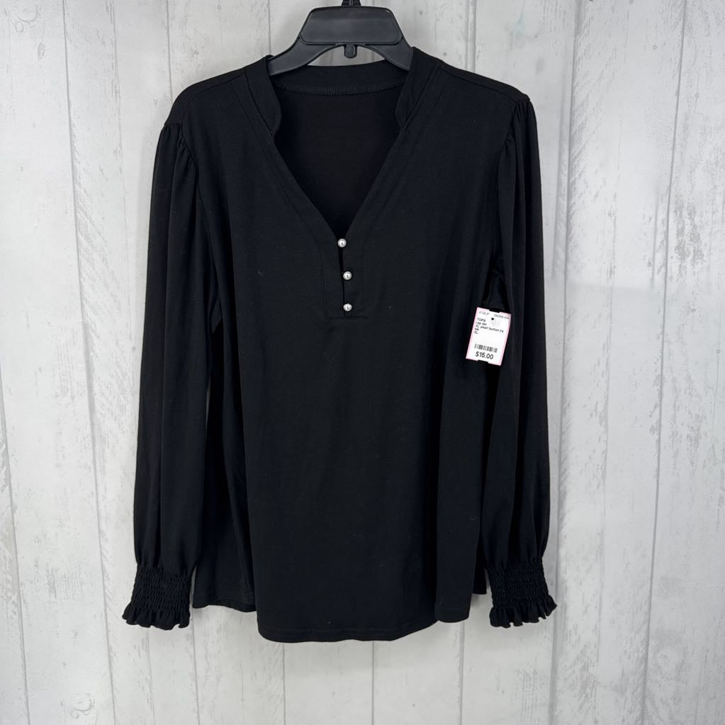 XL pearl button l/s top