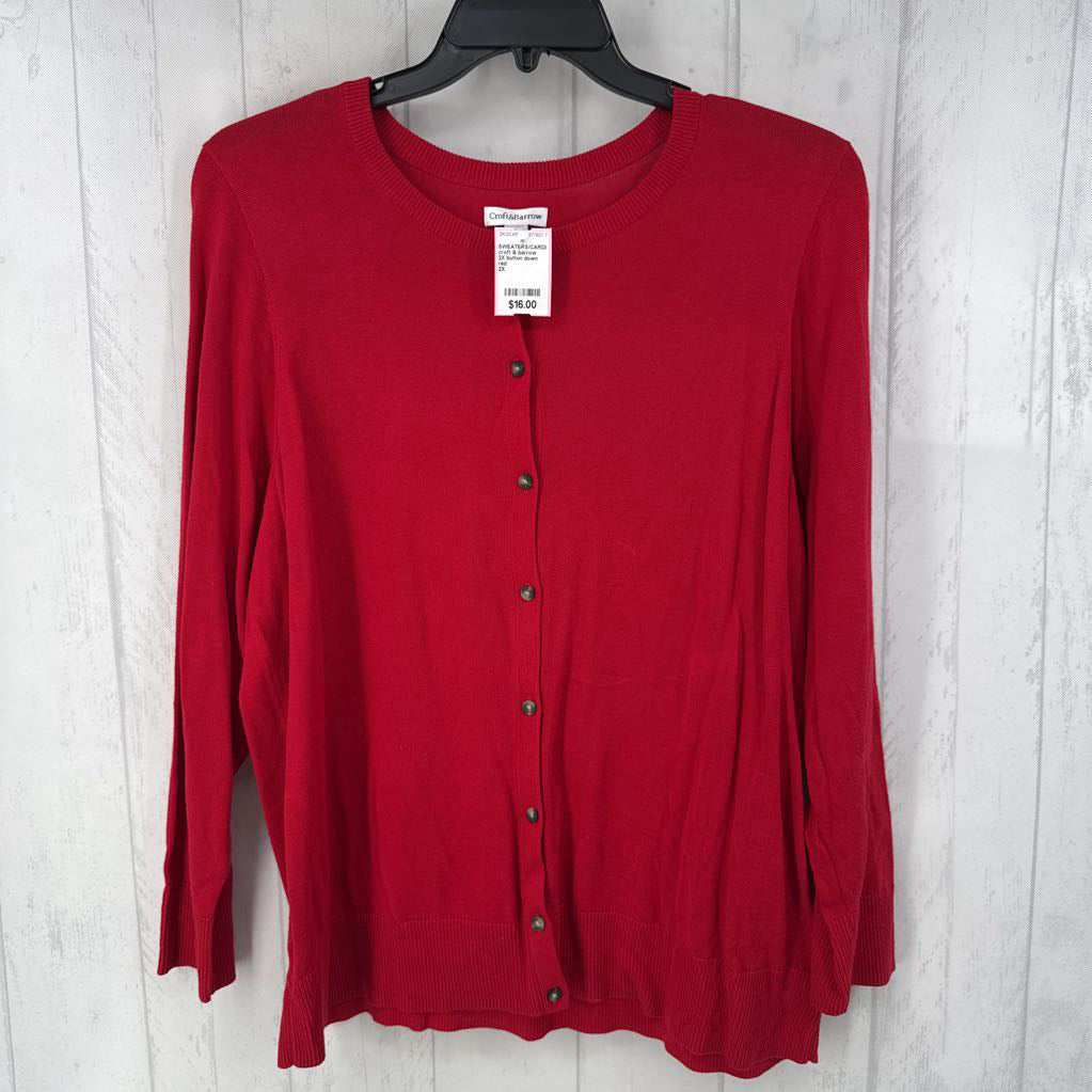 2X button down cardi