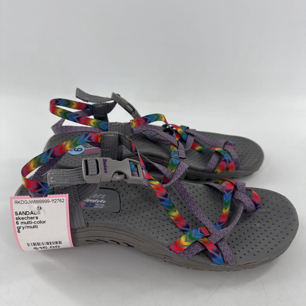 6 multi-color strappy sandal