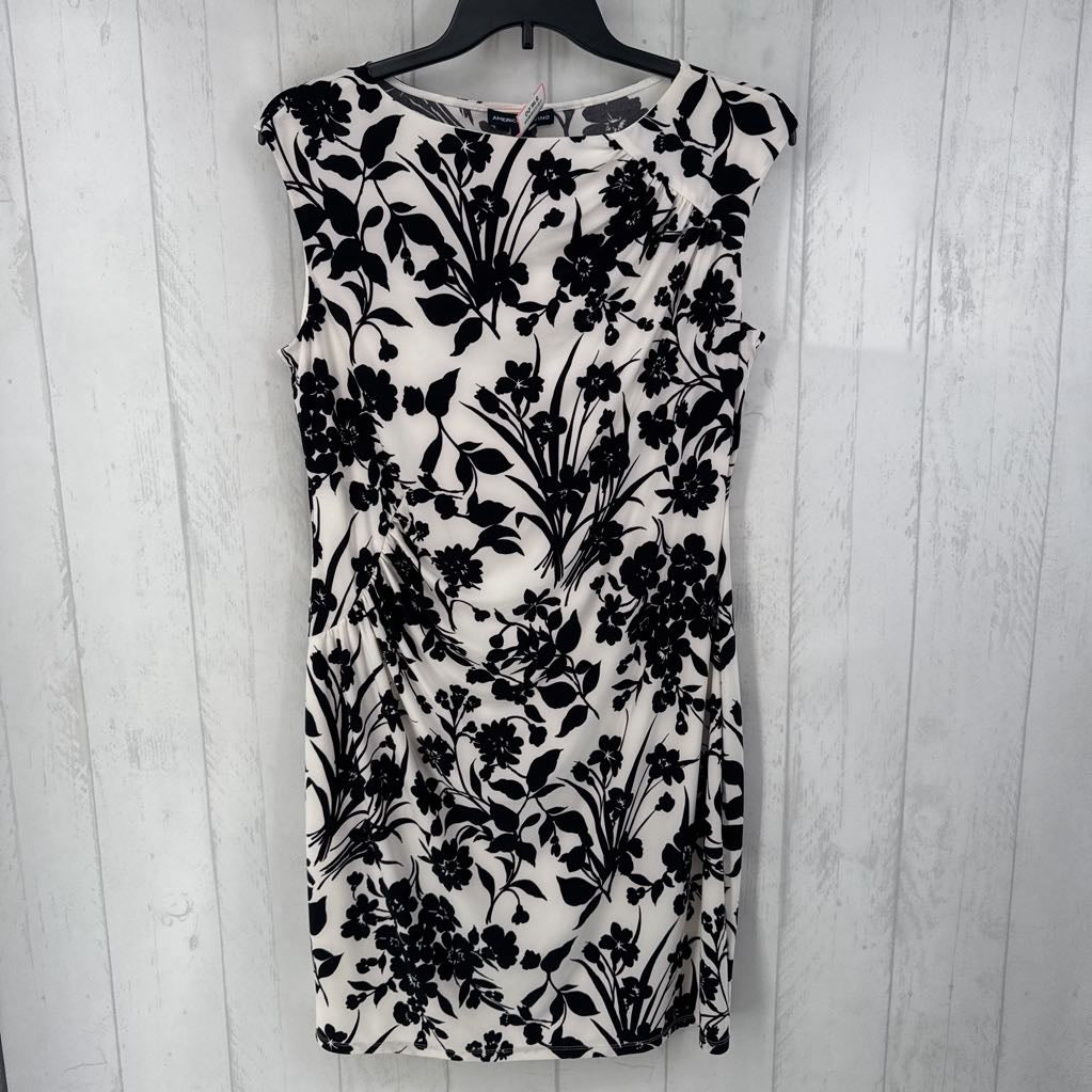 18 slvls ruched flower print dress