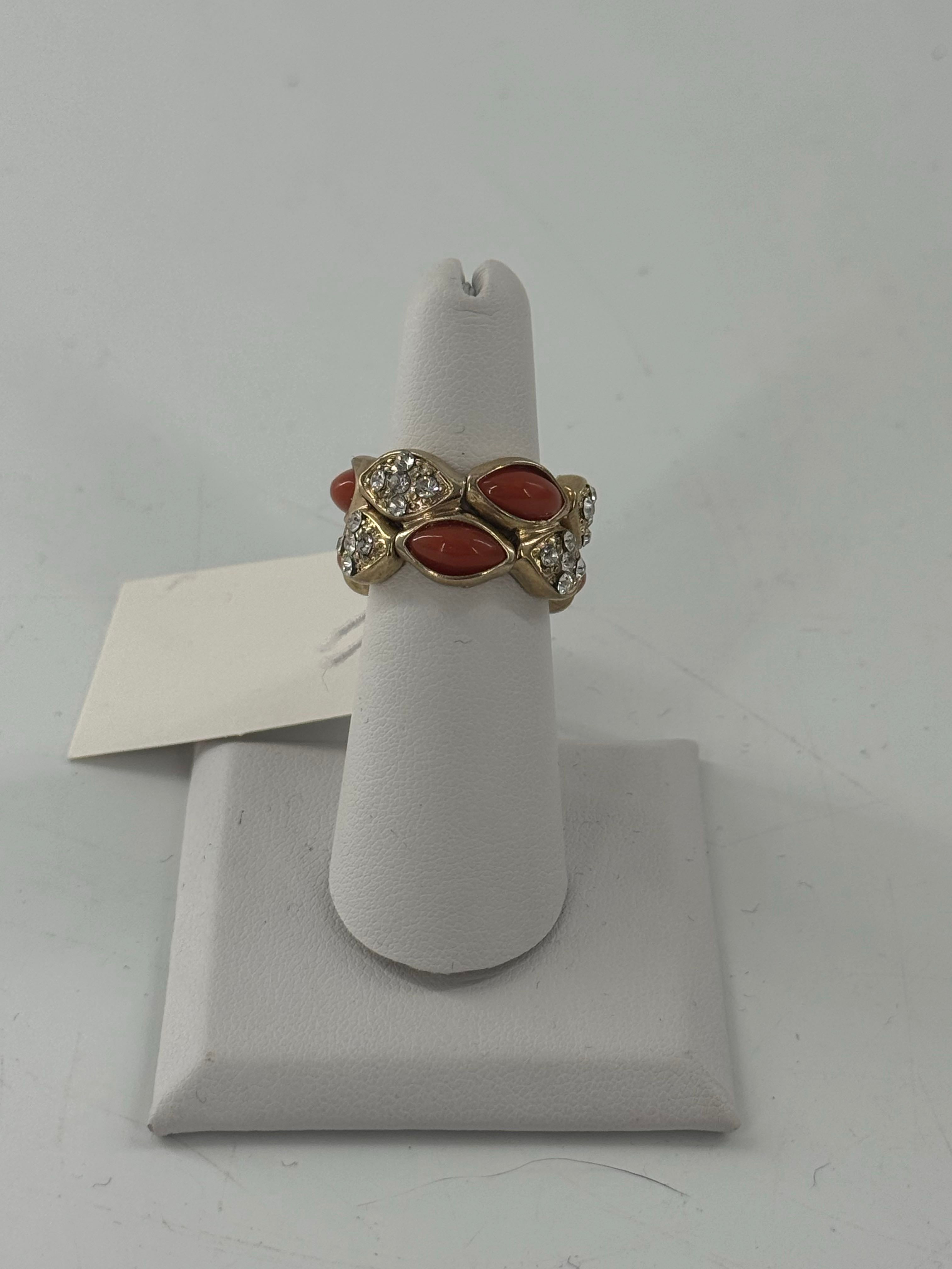 gold & orange stretch ring