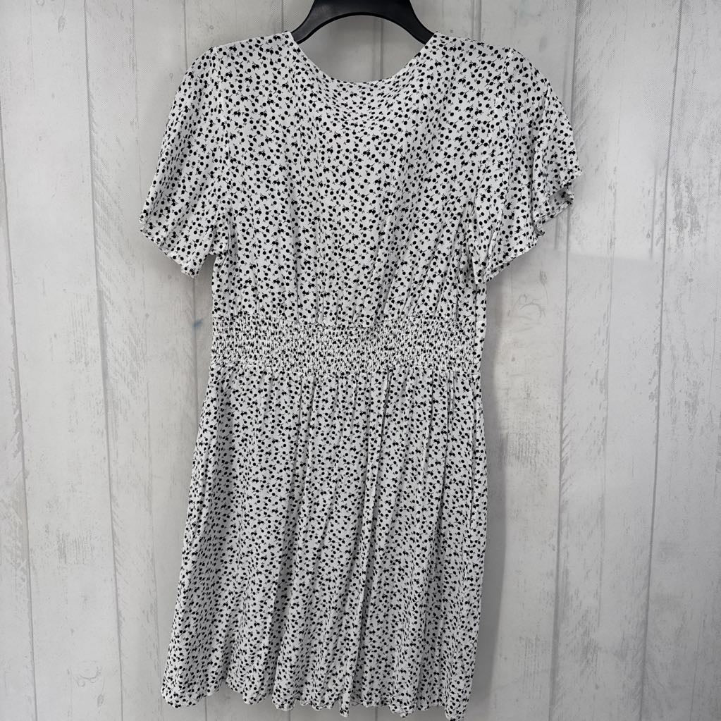8 flo print v-neck flutter slv dress