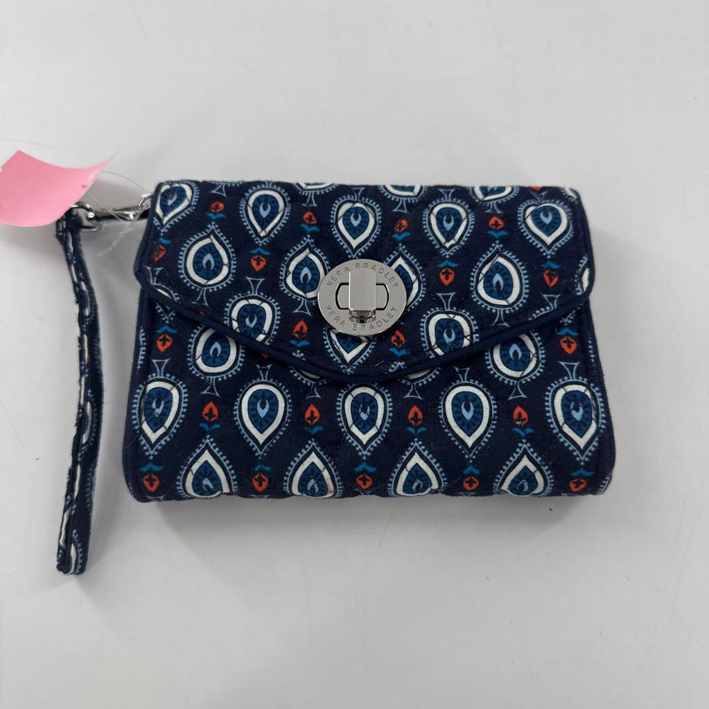 turnlock print bi-fold wallet/wristlet