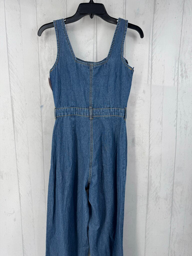 S denim slvls jumpsuit