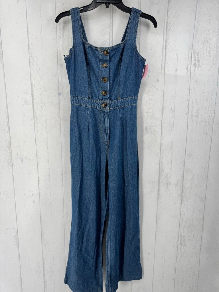 S denim slvls jumpsuit