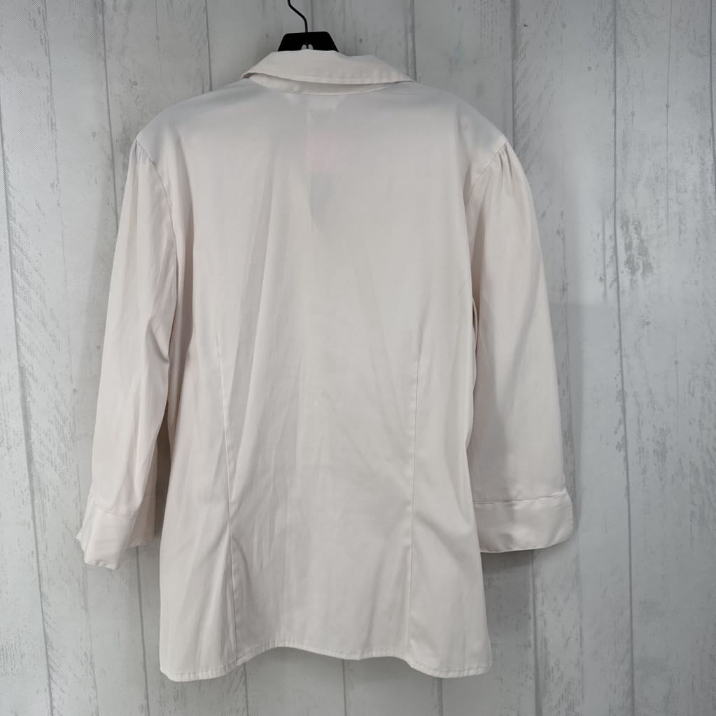 L button down 3/4 slv top