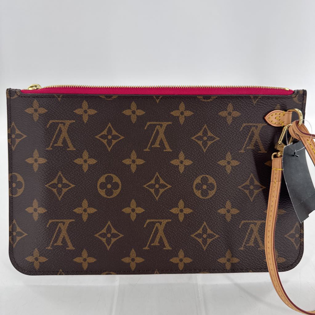monogram pouchette/wristlet