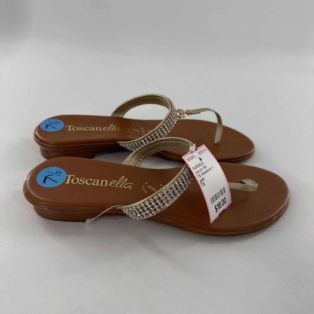 7.5 rhinestone t-strap sandal